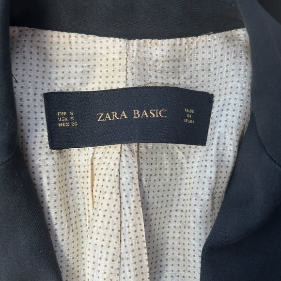 Zara Basic classic chic fitted black blazer - Women Small - Picture 7 of 7